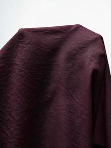 Solavon Women's Elegant Romantic Embroidered Pleated Button Long Sleeve Blouse Date Burgundy Autumn - Burgundy - View 4