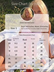 SHEIN Swim 粉色與白色條紋夏季優雅海灘派對度假兩件式泳衣，荷葉邊短版上衣搭配三角泳褲，支撐性露背比基尼 - 粉色 - 查看 8