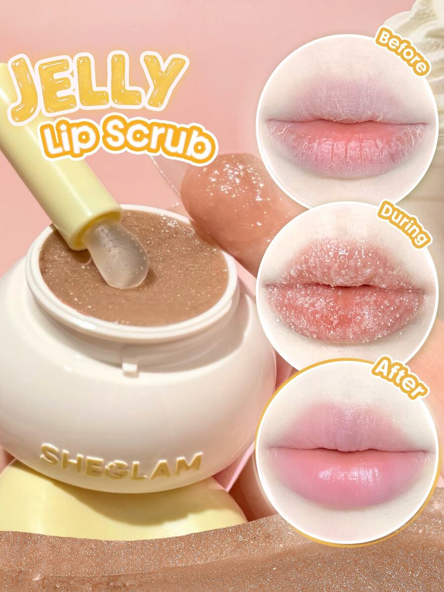 SHEGLAM Jelly Refresh Scrub Bibir Saku-527-Vanilla Shake Merek Kecantikan Kosmetik Makeup Untuk Wanita Dan Anak Perempuan - biji vanili - View 1