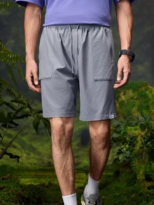 In My Nature Men's Casual Minimalist Outdoor Shorts For Daily Wear - Grey - View 4