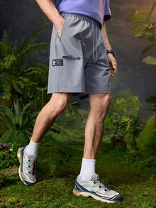 In My Nature Men's Casual Minimalist Outdoor Shorts For Daily Wear - Grey - View 3