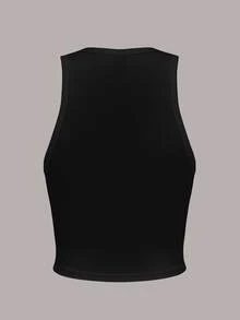 Slaydiva Casual Mouth Design Crew Neck Tight Fit Women Tank Top, Suitable For Summer Chic - Multicolor - View 2