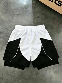 Gym Rark Men's Drawstring Waist Casual Versatile Daily Travel Sports Shorts, Gym - Black - View 2