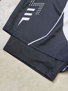Gym Rark Men's Drawstring Waist Casual Versatile Daily Travel Sports Shorts, Gym - Black - View 4