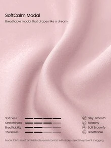 GLOWMODE SoftCalm Modal Easy Does It Soft Silky-Smooth Breathable Half-Zip Short-Sleeve Sweatshirt Daily Casual Wear - Baby Pink - View 4