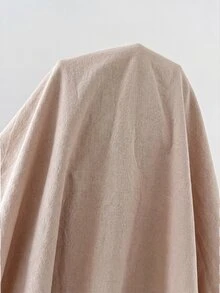 Lounesse Women's Plus Size Beige Daily Formal Vacation Business Commute Half Sleeve Fashion Shirt Versatile Casual Traditional Western Autumn - Apricot - View 7