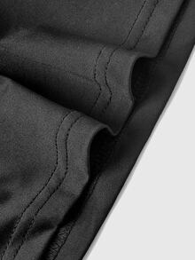 ROMWE Black Goth High Neck Cut-Out Shoulder Spider Rhinestone Knit Women's Tank Top - Black - View 11