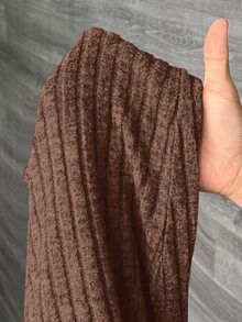Slaydiva Plus Size Elastic Waist Loose Casual Flare Pants, Suitable For Autumn And Summer - Rust Brown - View 6