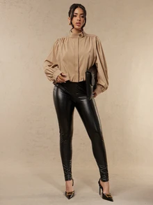 Silquee Women Jackets - Khaki - View 5