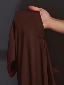 Veslaya 女士大码休闲百搭夏季日常简约休闲修身高弹力Polo领短袖连衣裙棕色长款连衣裙巧克力棕色连衣裙棕色连衣裙长款棕色连衣裙棕色紧身连衣裙 - 棕色 - 查看 11