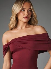 MISSGUIDED فساتين نسائية صغيرة - عنابي اللون - مشاهدة 5