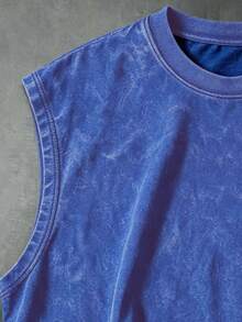Gym Rark Men's Geometric Print Daily Fitness Sports Tank Top, Gym - Blue - View 3