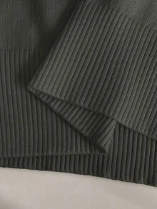Franclia Women's Simple Solid Color Turndown Collar Short Sleeve Casual Fitted Knit Top, Versatile For Spring And Summer - Dark Grey - View 7
