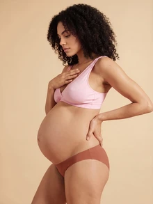 SHEIN ملابس داخلية سلسة واضحة اللون للحوامل، عبوة من 5 قطع للأمهات - متعدد الألوان - مشاهدة 3