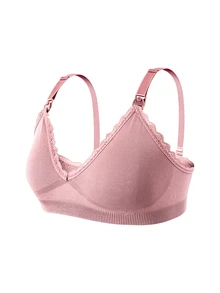 SHEIN Women's 2026 Hot-Selling Fashionable Comfortable Minimalist Solid Color High Quality Maternity Nursing Bras 4pcs/Set - Multicolor - View 10