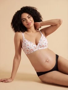 SHEIN قطعة واحدة من مآزر الأمومة ذات نقشة زهرية للرضاعة الطبيعية ،كاواييي - متعدد الألوان - مشاهدة 2