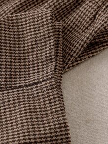 SHEIN Clasi Plus Size Houndstooth Tweed Suit Set, Summer/ Office Evening White Business Casual Elegant Chic Unique - Khaki - View 8