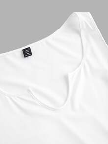 Slaydiva 2pcs Plus Size Casual Minimalist Black & White Solid Color Dress, Suitable For Summer Dresses For Women Summer Chic Dress - Black and White - View 9