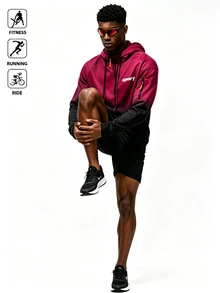 Acti Log Men's Gradient Print Zip-Up Sweatshirt, Long Sleeve, Pockets, Suitable For Running, Workout, Outdoor Casual - Multicolor - View 5