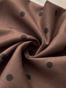 EMERY ROSE Plus Size Women Casual Vacation Relaxed Lazy Drape Polka Dot Print Drawstring Tie Linen Loose Wide Leg Pants - Multicolor - View 5