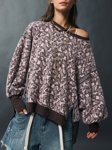 Bohemela Women's All-Over Print Casual Versatile Daily Wear Long Sleeve Sweatshirt - Multicolor - View 4
