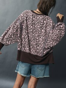 Bohemela Women's All-Over Print Casual Versatile Daily Wear Long Sleeve Sweatshirt - Multicolor - View 7