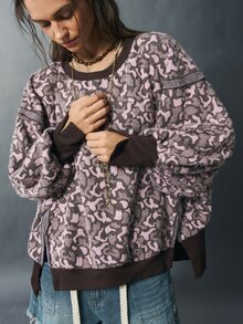Bohemela Women's All-Over Print Casual Versatile Daily Wear Long Sleeve Sweatshirt - Multicolor - View 8