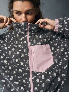 Bohemela Women's All-Over Print Zip-Up Casual Versatile Daily Travel Long Sleeve Jacket - Multicolor - View 4