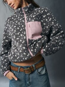 Bohemela Women's All-Over Print Zip-Up Casual Versatile Daily Travel Long Sleeve Jacket - Multicolor - View 3