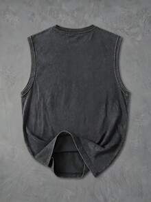 Gym Rark Men's Crew Neck Casual Versatile Daily Wear Sports Tank Top, Gym - Dark Grey - View 2