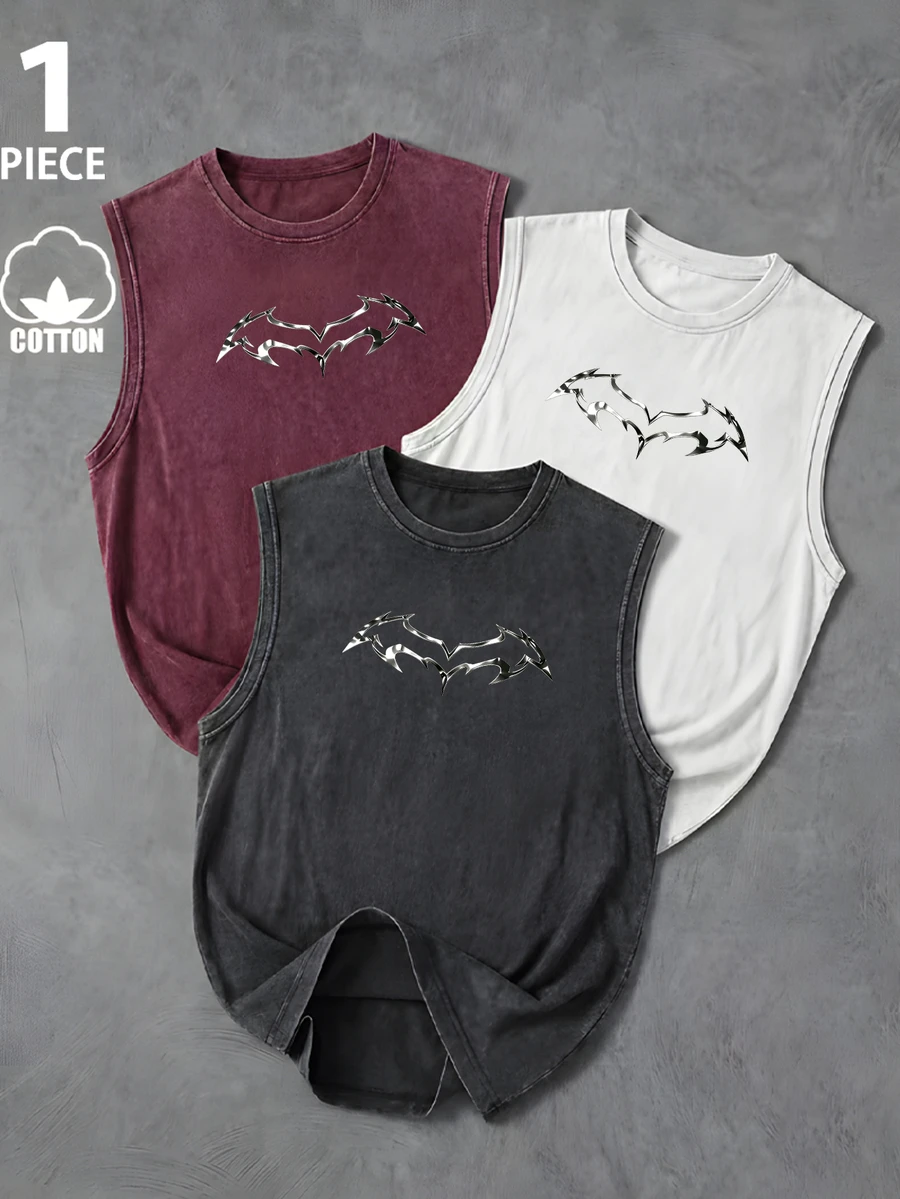 Gym Rark Men's Crew Neck Casual Versatile Daily Wear Sports Tank Top, Gym - Dark Grey - View 1