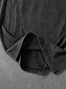 Gym Rark Men's Casual Graphic Athleisure Washed Distressed Sports Tank Top, Gym Workout Gym Dark Grey - Dark Grey - View 3