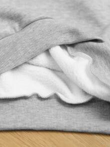 HUEFORM 男士字母刺繡長袖休閒連帽衫 - 灰色 - 查看 8