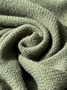 Comfortcana Casual Versatile Plus Size Women's Dark Green Sweater, Really Flattering! Sweater Suitable For Autumn/Winter - Khaki - View 7