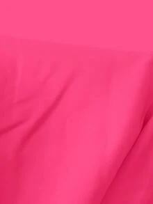 Veslaya 大尺碼女款單肩無袖素色寬腿長裙 - 玫紅色 - 查看 7