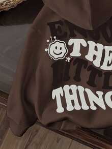 Baby Boy Knitted Soft Sweatshirt Pullover Sweatshirt, Casual Thick Design Suitable For Autumn Fall Winter - Coffee Brown - View 4
