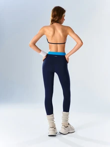 VARSIVA Women's Colorblock Halter Top And Leggings Casual Daily Sports Set - Multicolor - View 5