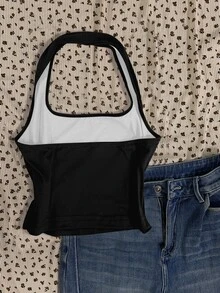 Attitoon Women's Casual Racerback Fitted Tank Top, Racing Print Design, Suitable For Summer And Street Wear Back To School - Multicolor - View 2