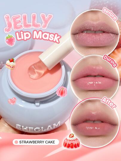 SHEGLAM Jelly Refresh قناع شفاه للجيب-138 Strawberry Cake ماركة تجميل ومكياج للنساء والفتيات