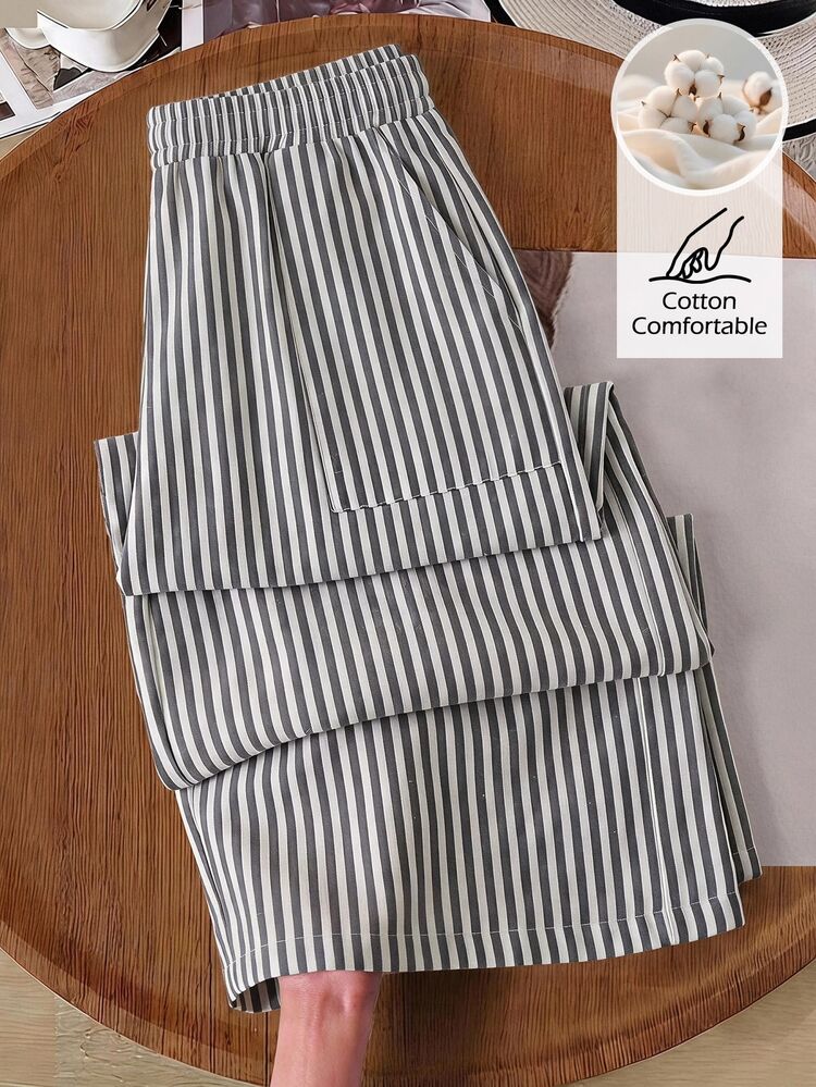 Rusticease Women's Striped Casual Versatile Everyday Travel Long Pants - Multicolor - View 7