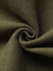 Holdful Holdful Mantel Kasual Wanita Lengan Panjang Raglan Kancing Tunggal Warna Polos, Musim Gugur/Musim Dingin untuk Kantor, Sehari-hari, Pergi Bekerja, Warna Hijau Zaitun - Hijau Tentara - View 6