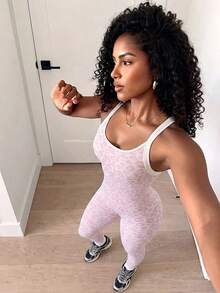 SHEIN Core Rhythm Women Sports Jumpsuits - Mauve Purple - View 5