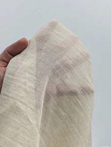 Sirith 休閒優雅法式荷葉邊百搭性感不對稱領口綁帶蝴蝶結透視修身夏季度假甜美約會派對女款罩衫 - 杏色 - 查看 8