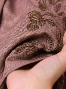 Rusticease 秋冬女款刺繡襯衫與長褲兩件套 刺繡套裝 優雅女裝套裝 休閒鄉村復古風 - 棕色 - 查看 7