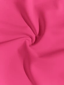 Veslaya 女士加大码荷叶边吊带背心和纸袋腰阔腿裤 - 玫紅色 - 查看 10