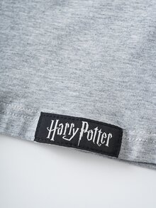 HARRY POTTER X SHEIN Women's Casual Colorblock T-Shirt For Summer - Grey - View 11