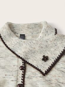 Trelyra Autumn/Winter New Asymmetrical Neckline Long Sleeve Sweater, Versatile For Commuting - Multicolor - View 9