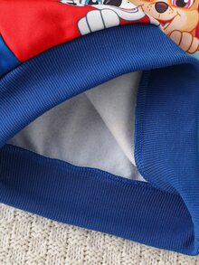 SHEIN | PAW Patrol 2Pcs Baby Boy Cartoon Print Colorblock Long Sleeve Soft Casual Set Daily Play Fall Winter - Multicolor - View 9