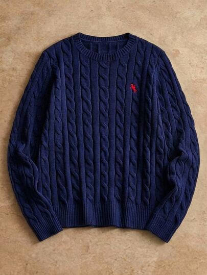 HIMLAND Men's Casual Loose Fit Long Sleeve Knit Sweater, & Daily Wear, School