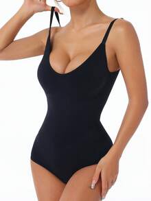 Sirith Women's All-Season Solid Color Slim Fit Jumpsuit Sports - Black - View 7